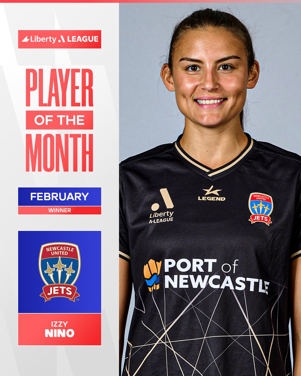 For the 𝗳𝗼𝘂𝗿𝘁𝗵 𝘀𝘁𝗿𝗮𝗶𝗴𝗵𝘁 𝗺𝗼𝗻𝘁𝗵, the Liberty A-League Player of the Month is a goalkeeper! 🧤🔥 As voted by you, Newcastle Jets’ Izzy Nino becomes the third different keeper to take out the award! 📰: bit.ly/3TKupVa