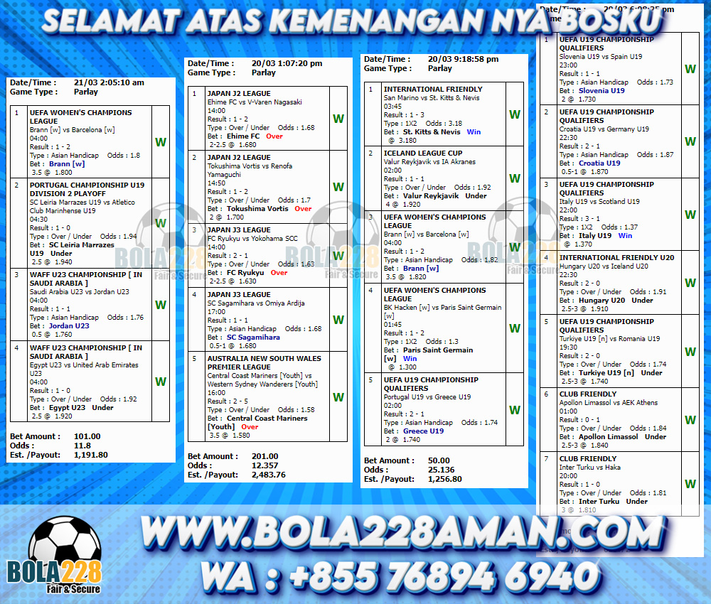 bola2281's tweet photo. SELAMAT UNTUK MEMBER BOLA228 YANG MENDAPATKAN AWARD SEMALAM
#MIXPARLAY #bola #prediksibola #prediksiparlay #prediksibolamalamini #prediksibolahariini #parlaymalamini #parlayhariini #parlayakurat #parlayjitu #beritabola #beritabolaterbaru #beritabolaterkini https://t.co/tj7ENYHplN
