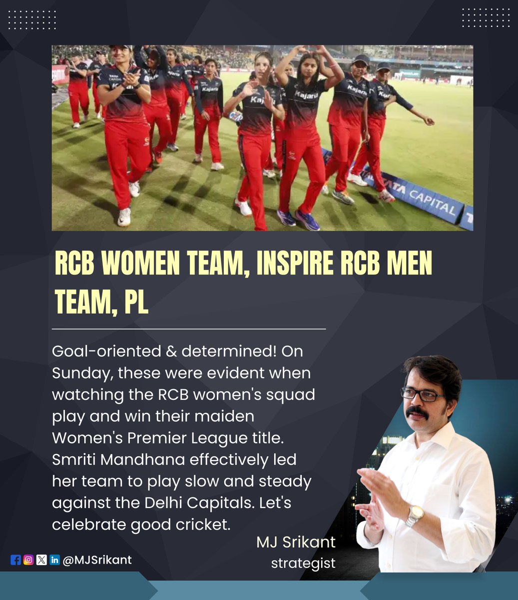RCB Women Team, Inspire RCB Men Team, pl 

#RCBWomen #InspireRCBMen #GoalOriented #Determined #WomensPremierLeague #RCB #Cricket #SmritiMandhana #GoodCricket #Champions