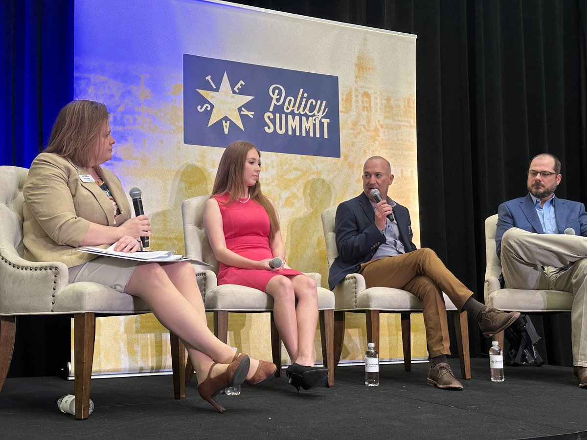 “Thank you” @TPPF for having me on a panel at your Texas Policy Summit. The panel focused on why fewer Gen Z students are pursuing higher education and how perceptions about higher education are changing. #txlege