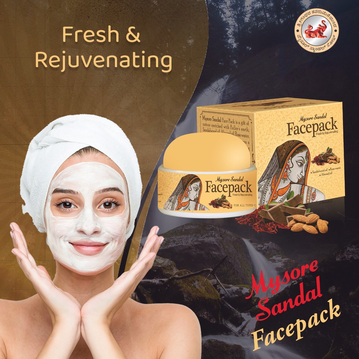 🌿✨ Discover the magic of our new Mysore Sandal Face Pack! 🌟 Crafted with the essence of pure sandalwood, it revitalizes your skin, leaving it glowing with radiance. ✨

#SkinCare #OrganicBeauty #MysoreSandal #SandalwoodMagic #PureSandal #NaturalSkinCare #MysoreSandalProducts