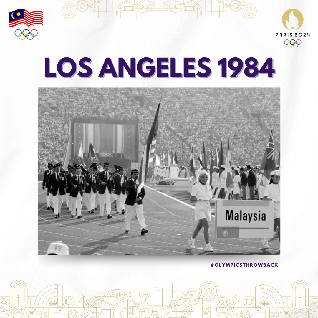 olympicmas's tweet photo. The Malaysian Contingent returned to the Olympic Games in Los Angeles 1984 after having missed the Moscow 1980 edition following the Government boycott. #OlympicMAS #OlympicThrowback https://t.co/Dp0wh902Zm