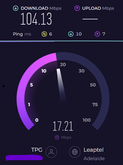 DunkenKBliths's tweet photo. Seems the Download speed on #NBN is slowly getting faster - this is supposed to be 100mbits averages about 98mbits normally ! #FTC #Internode #iinet #TPG https://t.co/QLlOsexAOw
