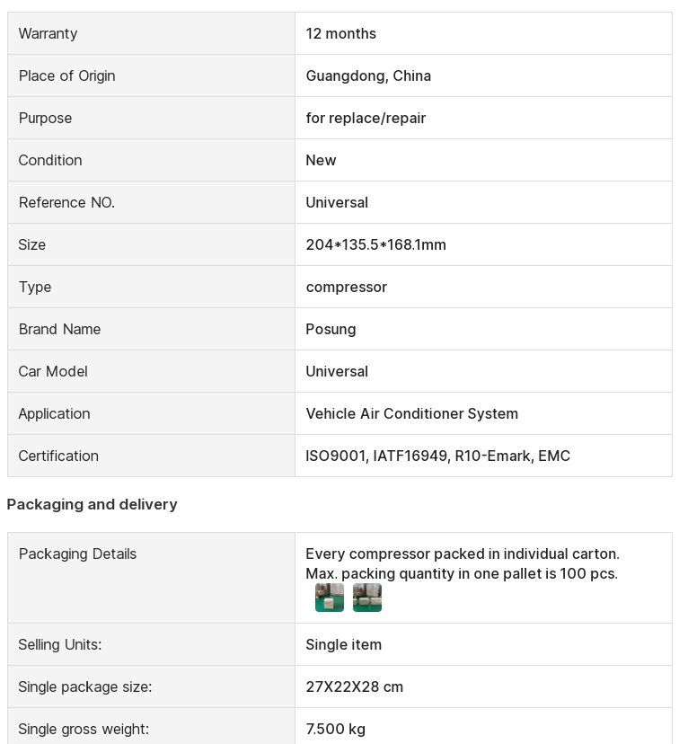 PosungNewenergy's tweet image. 📷 Keep your car cool and comfortable with our 28cc 24v DC Air Conditioner A/C Scroll Compressor! Our universal kit is designed to fit most automotive electric compressors, making it the perfect solution for any car. #CarAC #StayCool #AutomotiveCompressor