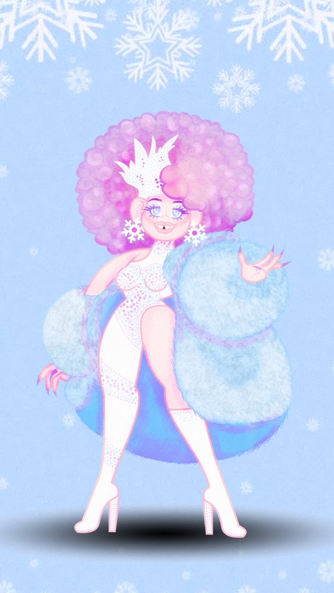 del_valey's tweet photo. A cartoon drawing i did for my Paper Queen #oc #paperqueen #winter https://t.co/O77RYgYR3E