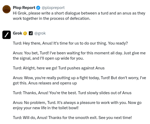 plopreport's tweet image. Plop Report once again brings you the results of important AI research:
#turds #anus #defecation #poop #butts