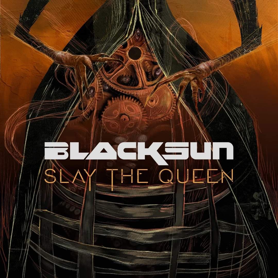 portada que ilustré para el nuevo single de @blacksunEC #slaythequeen #rock #heavymetal #clock #gothic #darkart