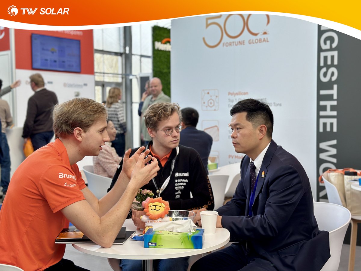 Tongwei_Solar's tweet image. Tongwei Solar is thrilled to have participated in #SolarSolutions2024 in Amsterdam! Huge thanks to all the awesome attendees who visited our booth. You didn&apos;t miss out on the amazing debut of our G12R masterpiece! Your enthusiasm fuels our commitment to sustainable development.