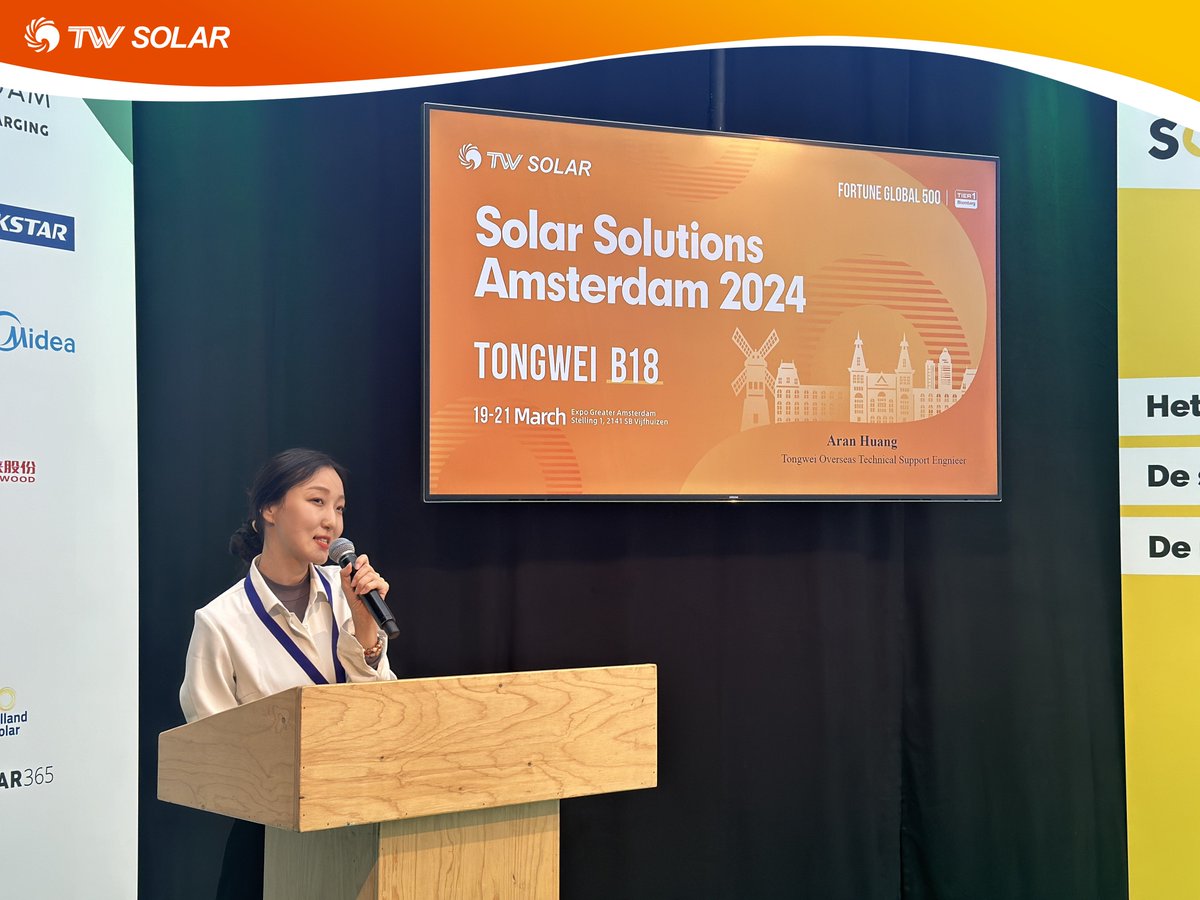 Tongwei_Solar's tweet image. Tongwei Solar is thrilled to have participated in #SolarSolutions2024 in Amsterdam! Huge thanks to all the awesome attendees who visited our booth. You didn&apos;t miss out on the amazing debut of our G12R masterpiece! Your enthusiasm fuels our commitment to sustainable development.