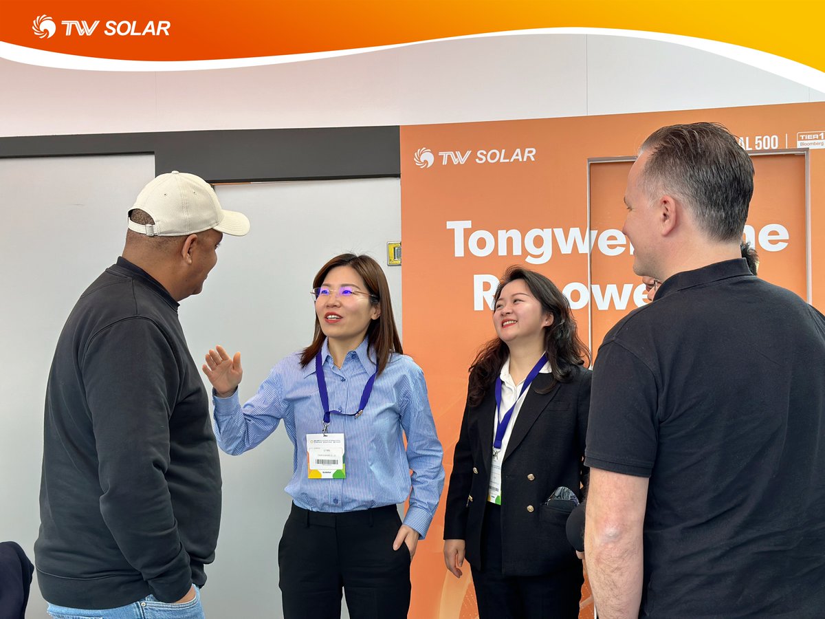 Tongwei_Solar's tweet image. Tongwei Solar is thrilled to have participated in #SolarSolutions2024 in Amsterdam! Huge thanks to all the awesome attendees who visited our booth. You didn&apos;t miss out on the amazing debut of our G12R masterpiece! Your enthusiasm fuels our commitment to sustainable development.