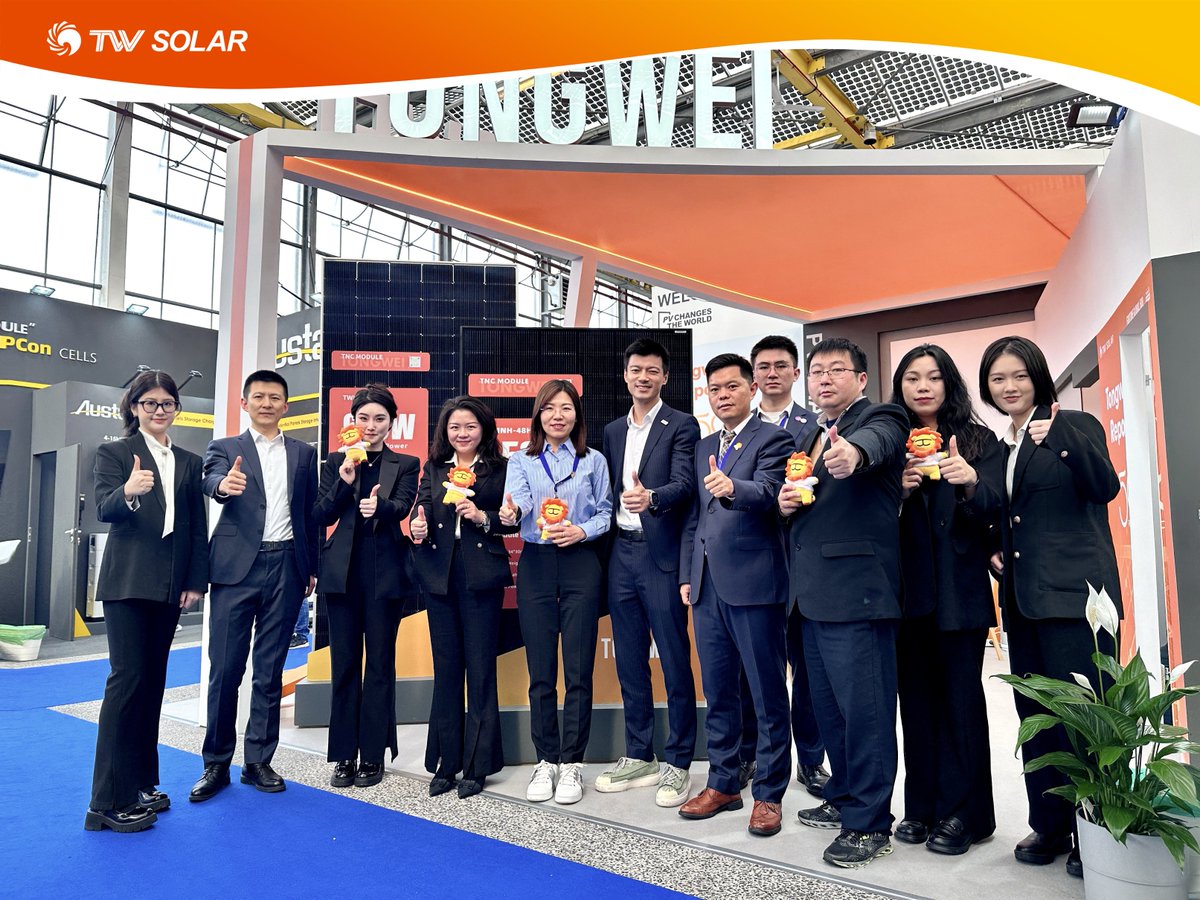 Tongwei_Solar's tweet image. Tongwei Solar is thrilled to have participated in #SolarSolutions2024 in Amsterdam! Huge thanks to all the awesome attendees who visited our booth. You didn&apos;t miss out on the amazing debut of our G12R masterpiece! Your enthusiasm fuels our commitment to sustainable development.