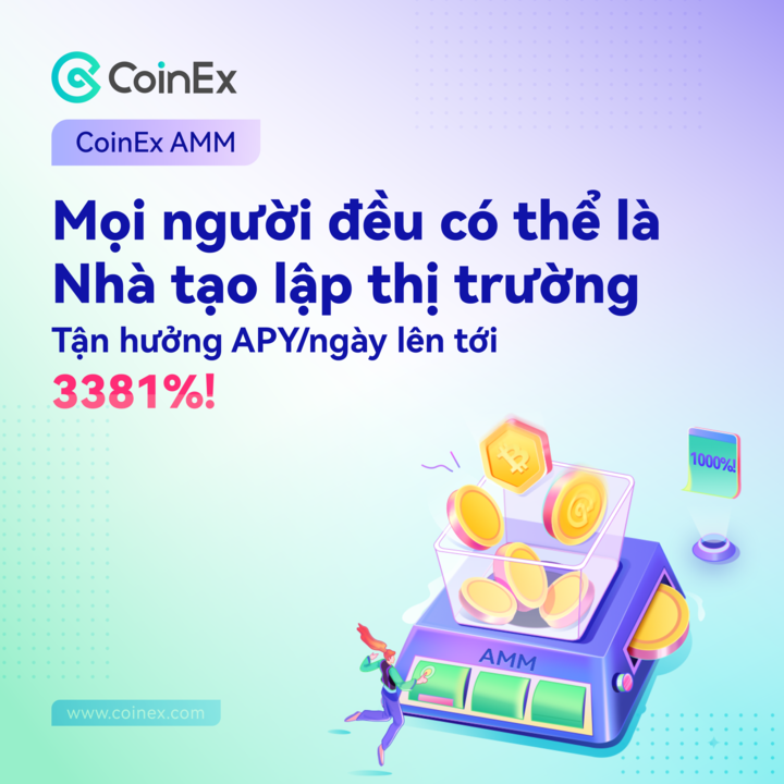 CoinExVietnam's tweet photo. ⭐️ Đắm mình vào cuộc cách mạng CoinEx AMM với lợi nhuận lên tới 3381,32% APR/1 ngày!

👉 Tại sao CoinEx AMM?
Lợi nhuận hàng năm cao không thể tin được. Một cơ hội hiếm có!
Nền tảng giao dịch tiền điện tử ổn định, an toàn và đáng tin cậy.

🔹 Đừng bỏ lỡ cơ hội tuyệt vời này để kiếm thu nhập thụ động! Hãy trải nghiệm #CoinEx #AMM ngay hôm nay và để tài sản của bạn phục vụ bạn. #CoinEx

👉 Bắt đầu hành trình trở nên giàu có của bạn ngay bây giờ: https://t.co/AsPKmAsrgE