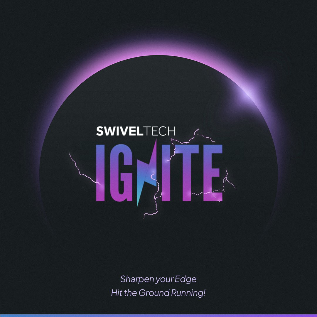 TechSwivel's tweet image. Introducing Ignite, the program designed by Swivel Tech to launch your tech journey – no matter your experience level! Sharpen your skills, gain confidence, and learn the Swivel way to tackle real-world challenges with finesse.
Stay tuned to know more!
#SwivelIgnite #SwivelTech