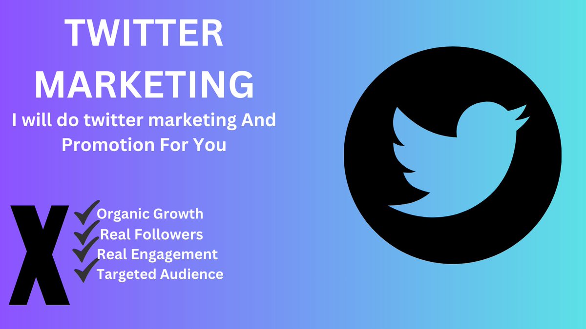 I will do your twitter promotion grow organically,and also targated real follower for you.Engaged real targeted audience.😇😇😇#realfollowers #targetaudiance