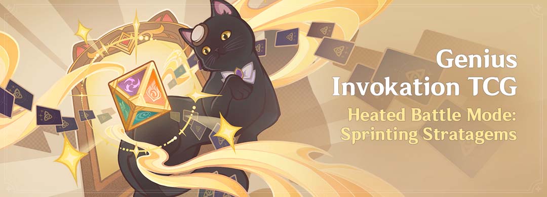 'Genius Invokation TCG' Heated Battle Mode: Sprinting Stratagems 〓Event Duration〓 2024/03/23 10:00:00 – 2024/04/08 03:59:59 See more details here: hoyo.link/6aphFBAL #GenshinImpact4ꓸ5 #GenshinImpact