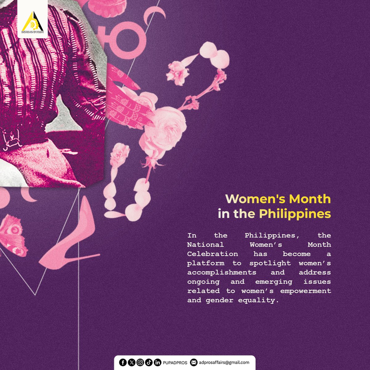 PUPADPROS's tweet photo. International Women's Month is more than being celebrated every March 8th. From fighting for voting rights to advocating for gender equality, women leave a legacy of resilience and hope.
#WEinWomen
#TheFemmeKaleidoscope
#ADPRosper
✍️: Hazel Anne Openiano
🎨: Mark Ryan Bondad https://t.co/DJm2qKXyys