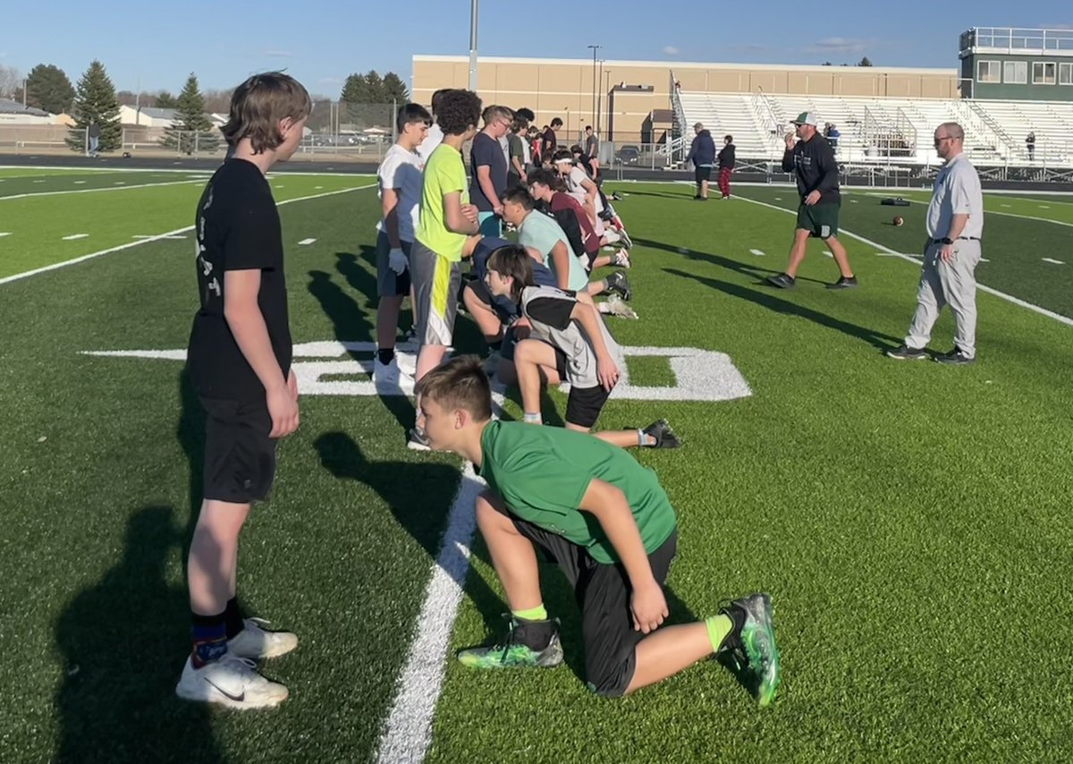 Youth Spring football ‘24 under way! Huge numbers this spring!! Really like what we saw! Will be a fun month and a half of pads popping in Burley! #TheFutureofTheForge #idpreps