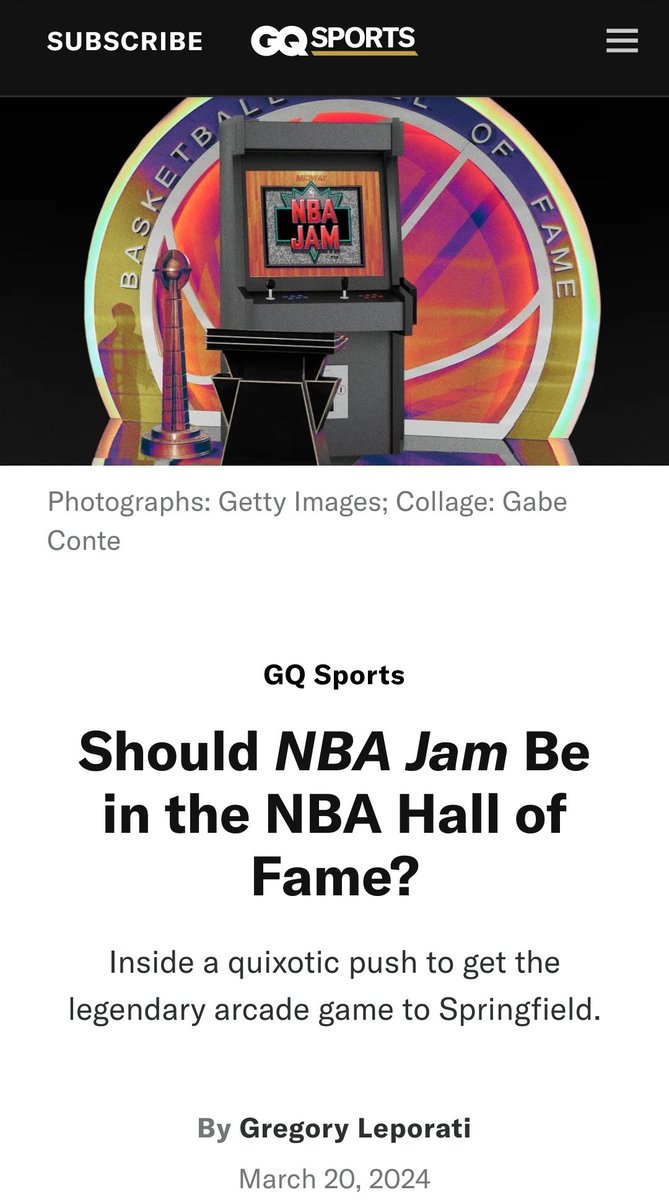 nbajambook's tweet photo. Incredibly psyched to share that NBA Jam (the book) was included in Gregory Leporati's terrific story about NBA Jam for @GQMagazine that just went live!!! What a cool opportunity.

NBA Jam absolutely deserves to be in the NBA Hall of Fame. And how is no one making a new NBA Jam?? https://t.co/VdyAlL13TA