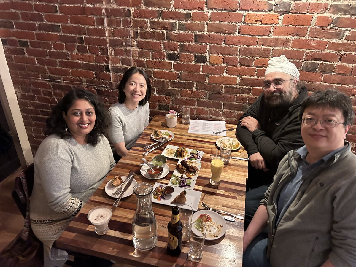 Hanging out chatting science (and life in science) with science friends while enjoying great food is truly awesome (with @fungi_worms @SinghviLabGlia Jihong Bai)