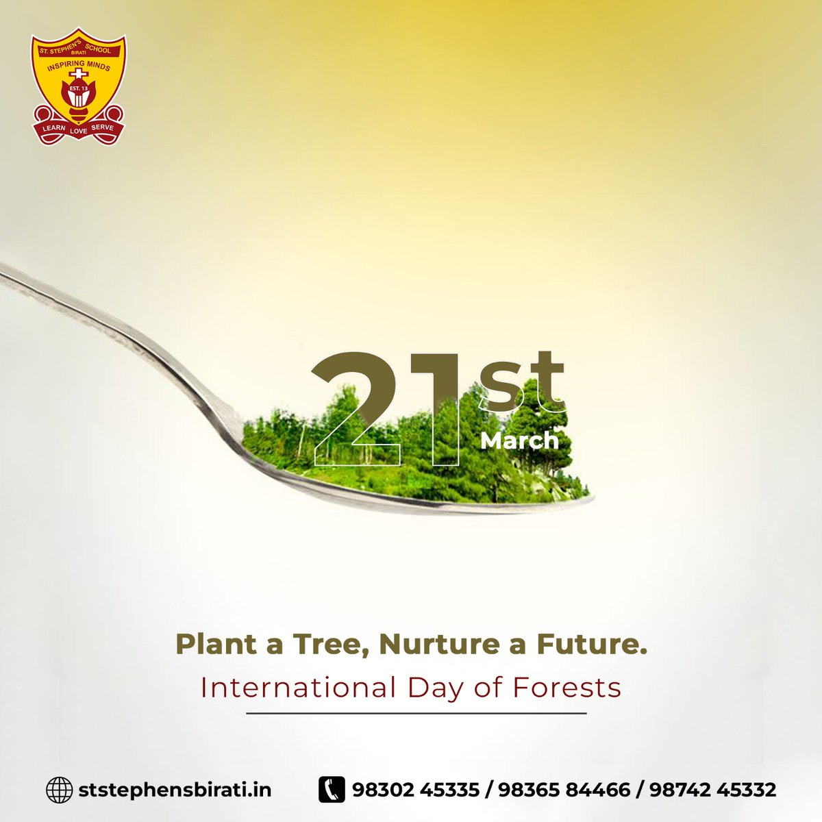 Let's plant a tree today to nurture a greener future for future generations. Together, we can make a difference! #StStephensSchool #StStephensSchoolBirati #InternationalDayofForests #GreenFuture #ForestDay