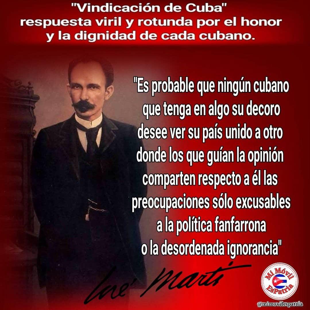 @mimovilespatria @DiazCanelB @PartidoPCC @UJCdeCuba @DrRobertoMOjeda @EVilluendasC @YusuamOrtega @JuvenilMartiano @cafemartiano @H_Cubana @OPJMCuba Vindicación de Cuba es honor y dignidad del pueblo. #TenemosMemoria #MiMóvilEsPatria