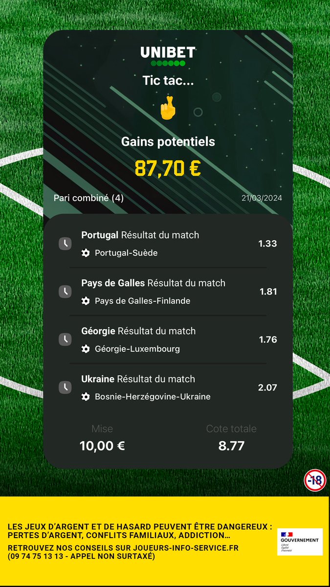 UnibetFrance's tweet image. Un combi 100% favos pour les matchs du jour 🔥

Les gains à l'un d'entre vous en RT si ça passe ✅