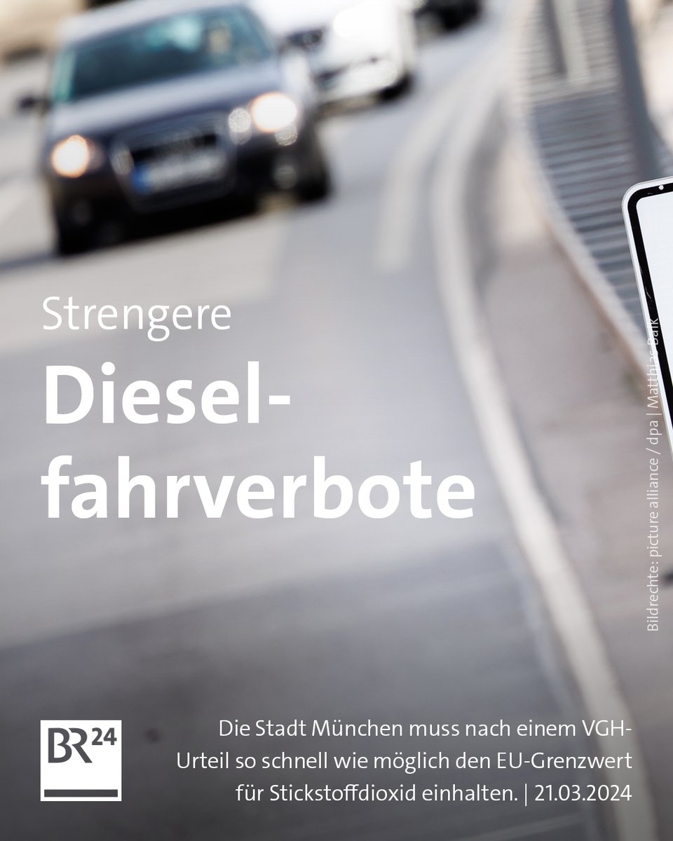 Betroffen wären dann auch Fahrzeuge der Schadstoffklasse Euro 5. Mehr zu dem Urteil: br.de/nachrichten/ba…