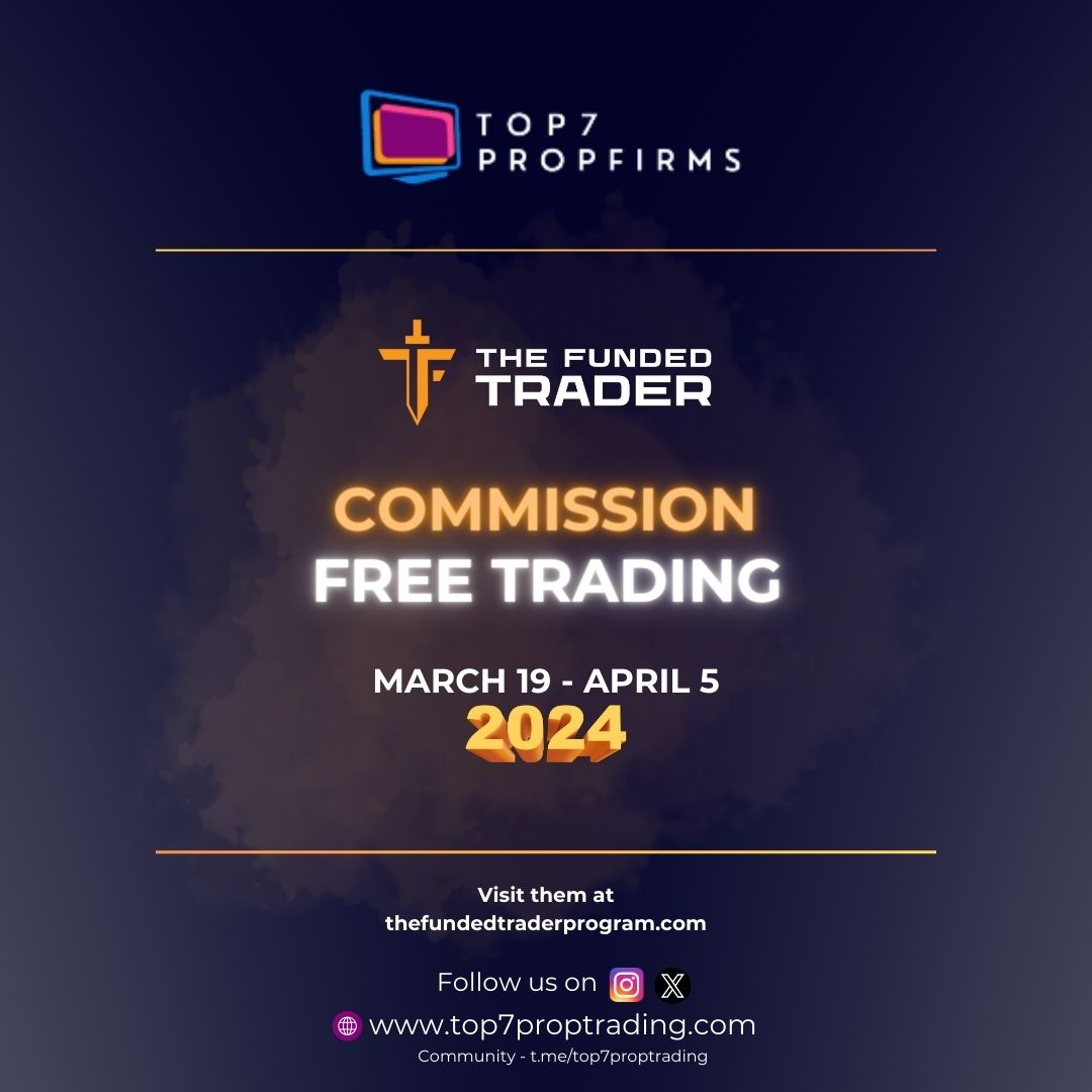 T7Proptrading's tweet photo. Commission Free Trading With TheFundedTrader

Zero commissions on new challenges
Zero commissions on existing challenges
Zero commissions on all challenges

No promo code required

Commission Free is available from March 19 - April 5

#thefundedtrader #forex #propfirms https://t.co/WJyIWmdAkV