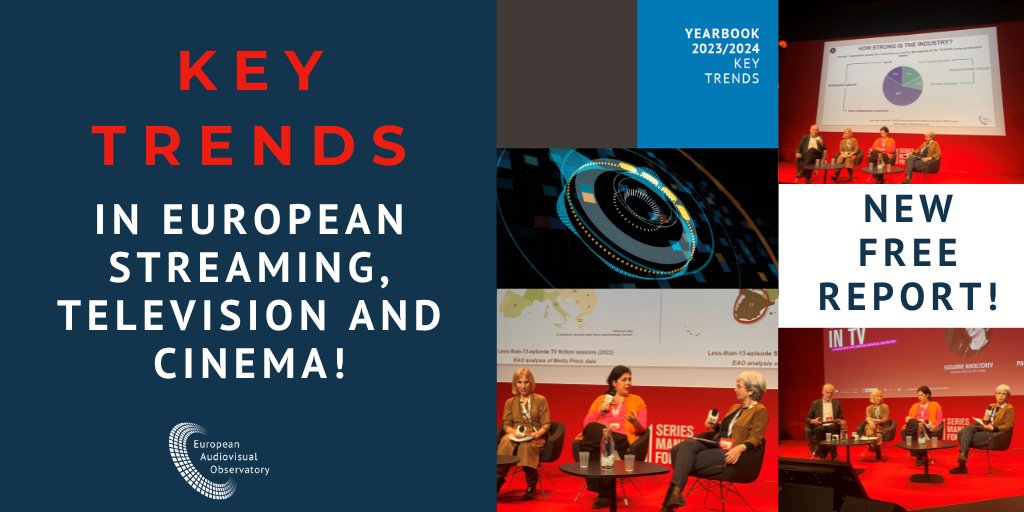 New KEY TRENDS report on Streaming, Television and Cinema in Europe now free on line go.coe.int/0TgIP 🌐 Is production financing increasing? 🌐 Are the markets growing? 🌐 How do European players rank in the world top list? Get the trends! #TVseries #Cinema #brodcasting
