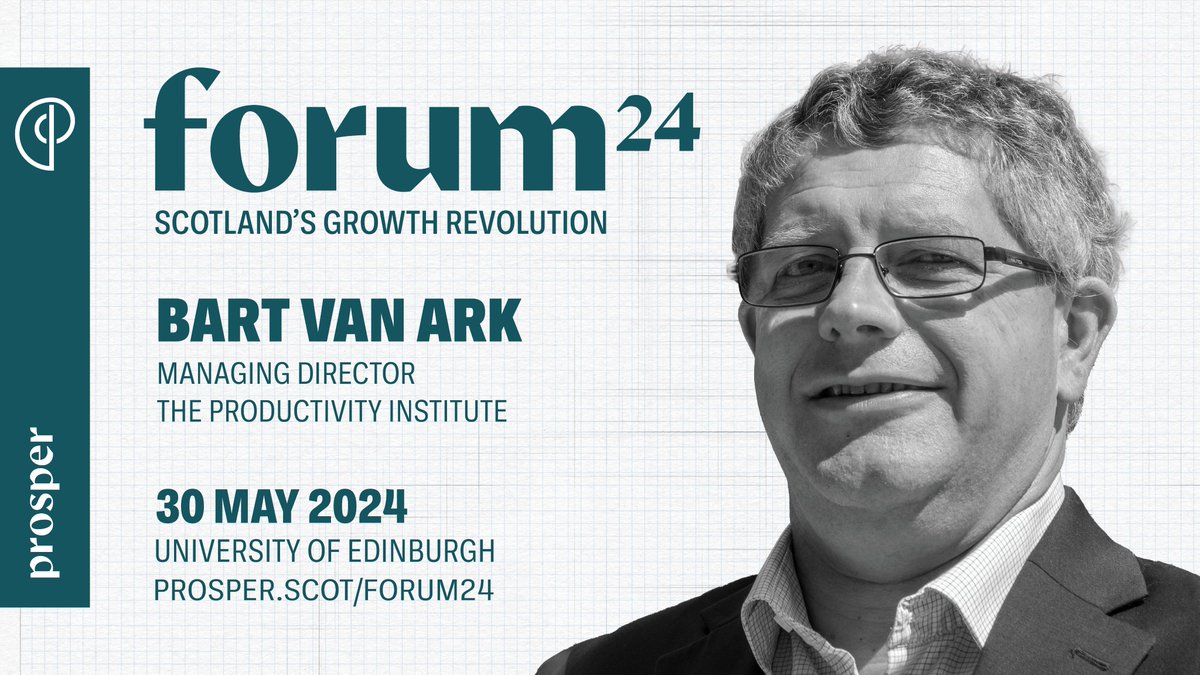 Managing Director of @TPIProductivity Bart van Ark joins the #ProsperForum24 line up discussing sustainable growth generation. 

Book now and save with our early bird pricing
prosper.scot/events/forum-2…
