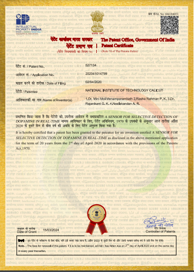 Department of Chemistry NIT Calicut (@chynitcofficial) on Twitter photo An Indian patent has been granted to Dr. Mini Mol M. This is her fifth patent from NIT Calicut. Congratulations Dr. Mini Mol and team
<a href="/nitcofficial/">NIT Calicut Official</a> <a href="/lamarnitc1/">LAMAR@nitc_Dr.Mini Mol Menamparambath</a> <a href="/IndiaDST/">DSTIndia</a> <a href="/serbonline/">SERB</a> An Indian patent has been granted to Dr. Mini Mol M. This is her fifth patent from NIT Calicut. Congratulations Dr. Mini Mol and team
<a href="/nitcofficial/">NIT Calicut Official</a> <a href="/lamarnitc1/">LAMAR@nitc_Dr.Mini Mol Menamparambath</a> <a href="/IndiaDST/">DSTIndia</a> <a href="/serbonline/">SERB</a>