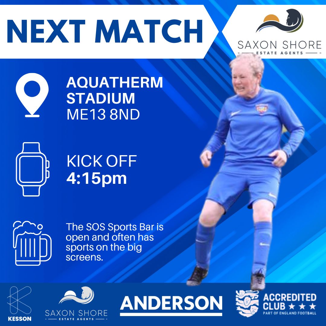 Come and support our @SaxonShoreWay Women's First Team THIS SUNDAY at The Aquatherm Stadium as they face off against Baypoint in a penultimate league match! Kick-off is 4:15pm at the Aquatherm Stadium (ME13 8ND). #FeelTheForce