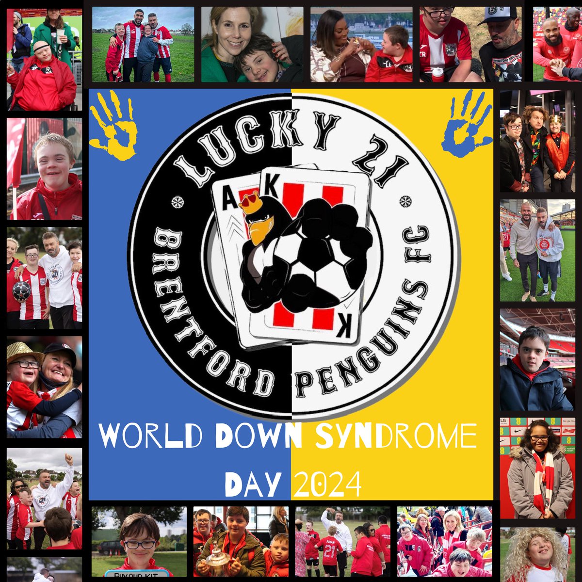 💙💛 Happy World Down Syndrome Day 💛💙 The Brentford Penguins are kicking stereotypes to the curb and they make us all proud, on and off the pitch. Keep spreading kindness and love #worlddownsyndromeday #endthestereotype #rockyoursocks #brentfordpenguinsfc #lucky21