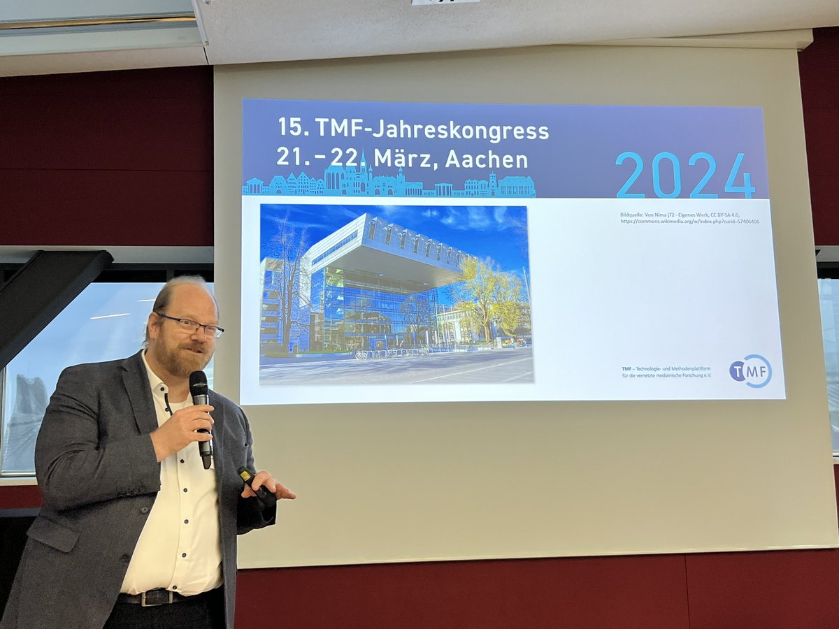 Jetzt geht es los: <a href="/RainerRohrig/">Rainer Röhrig</a> und  <a href="/MyriamLipprandt/">Myriam Lipprandt</a> eröffnen den 15. Jahreskongress #tmfjk24 der TMF <a href="/TMF_eV/">TMF e.V.</a> in Aachen - es werden vielfältige und spannende zwei Tage!