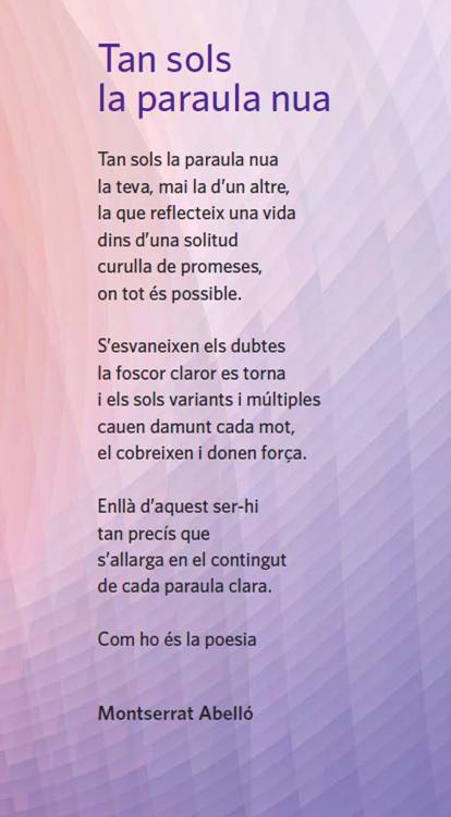 Avui és el #DiaMundialDeLaPoesia i un gran reconeixent per la poetessa Montserrat Abelló
#DMP24 #poesia