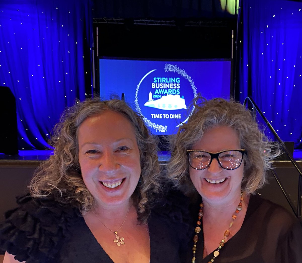 Had a lovely night at the Stirling Business Awards organised by @GoForthStirling. A behind-the-scenes photo with my friend Janie Meikle Bland founder of Stirling Photography Festival - one of the finalists for the Outstanding Contribution to Stirling Award. #stirling #Awards