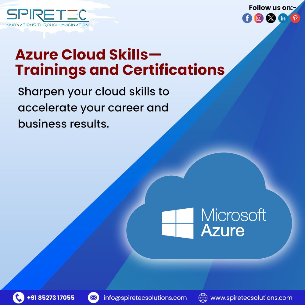 Spiretec_Train's tweet image. Take the first step towards career success with SpireTec Solutions.
Enroll for #CloudComputingCourses training online and choose a wide range of Cloud Computing certification.
Talk to us today!
Schedule a call now: +91 85273 17055
Visit to us at: spiretecsolutions.com