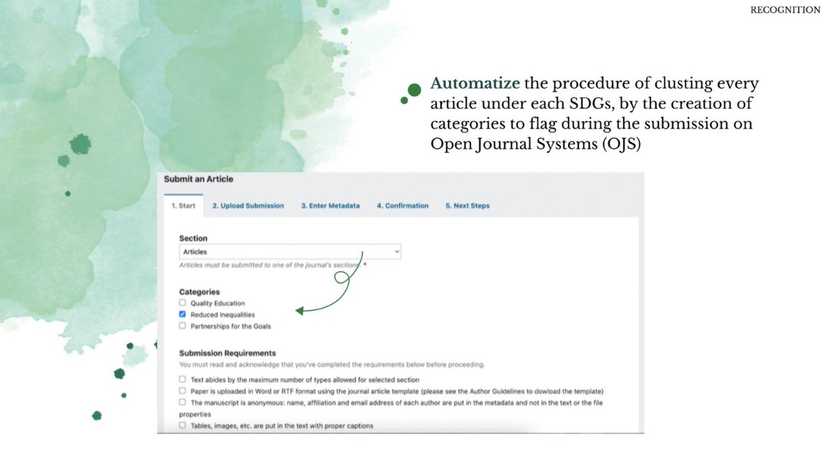 How to automatize the procedure of clusting every article under SDGs during submission in Open Journal System #OJS in FUP Journals #SDGs Programme journals.fupress.net/22015-2/
