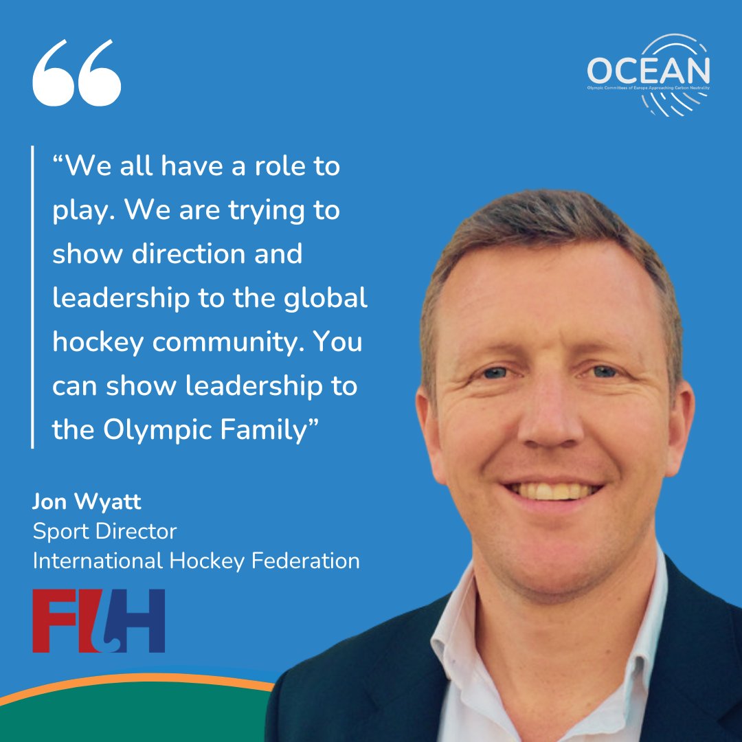 Module 3 of the #OCEANPROJECT's Training Course continues🎉 During this 3rd and last session, Climate Action Officers have: ➡️heard from the experience of Jon Wyatt @FIH_Hockey ➡️started their NOC's carbon reduction strategy ➡️understood the carbon footprint reduction process