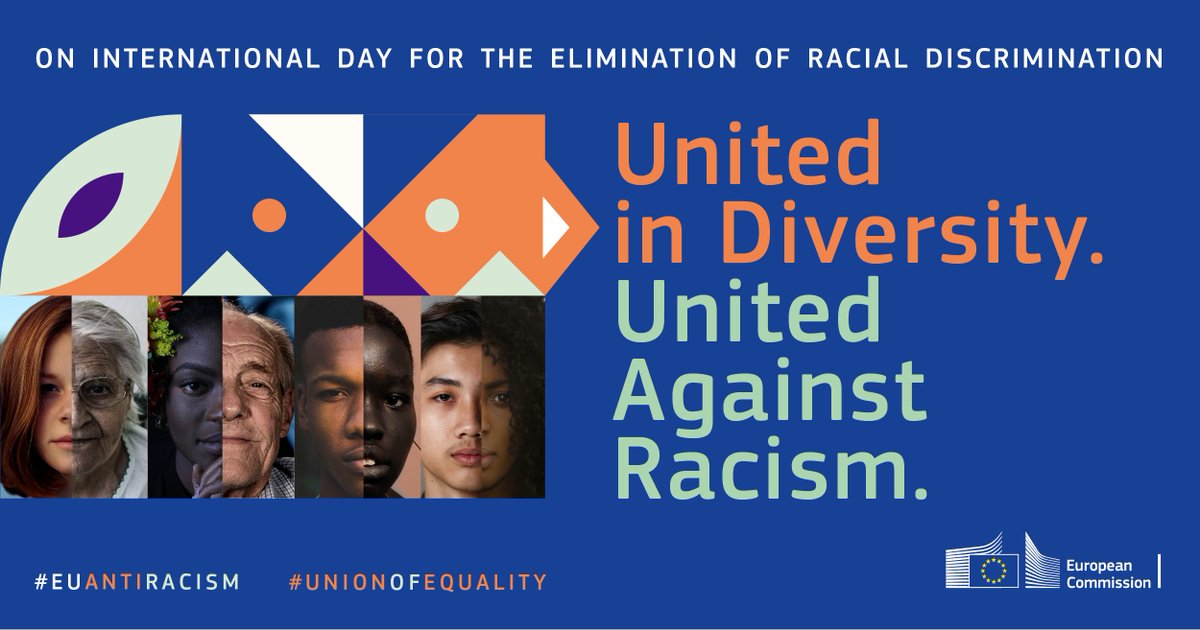 Today is the International Day on the Elimination of Racial Discrimination. What are we doing for #EUAntiRacism? ✅Rules strengthening equality bodies ✅Support for national anti-racism action plans ✅Addressing structural racism in all relevant areas ➡️europa.eu/!kWxQx9