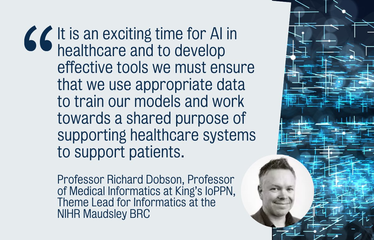 Foresight uses #DeepLearning to recognise complex patterns in electronic health record data. 

In the future, it could be used to aid clinicians with clinical decision-making and patient monitoring.

🔗kcl.ac.uk/news/researche…

#IoPPNNews #HealthAI @richdobson