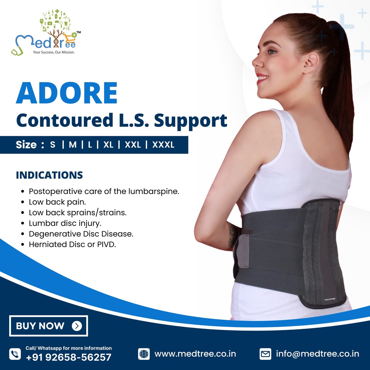 Adore Contoured L.S Support
Buy Now medtree.co.in/product/contou…

#orthopedic #medicalaids #orthoproducts #wellness #supportinghealth #orthopedicsupport #HealthCareProducts #adore #medical #supporting #health #lumbosacralsupport #contoured #backsupport #backache #medtree #medtreeindia