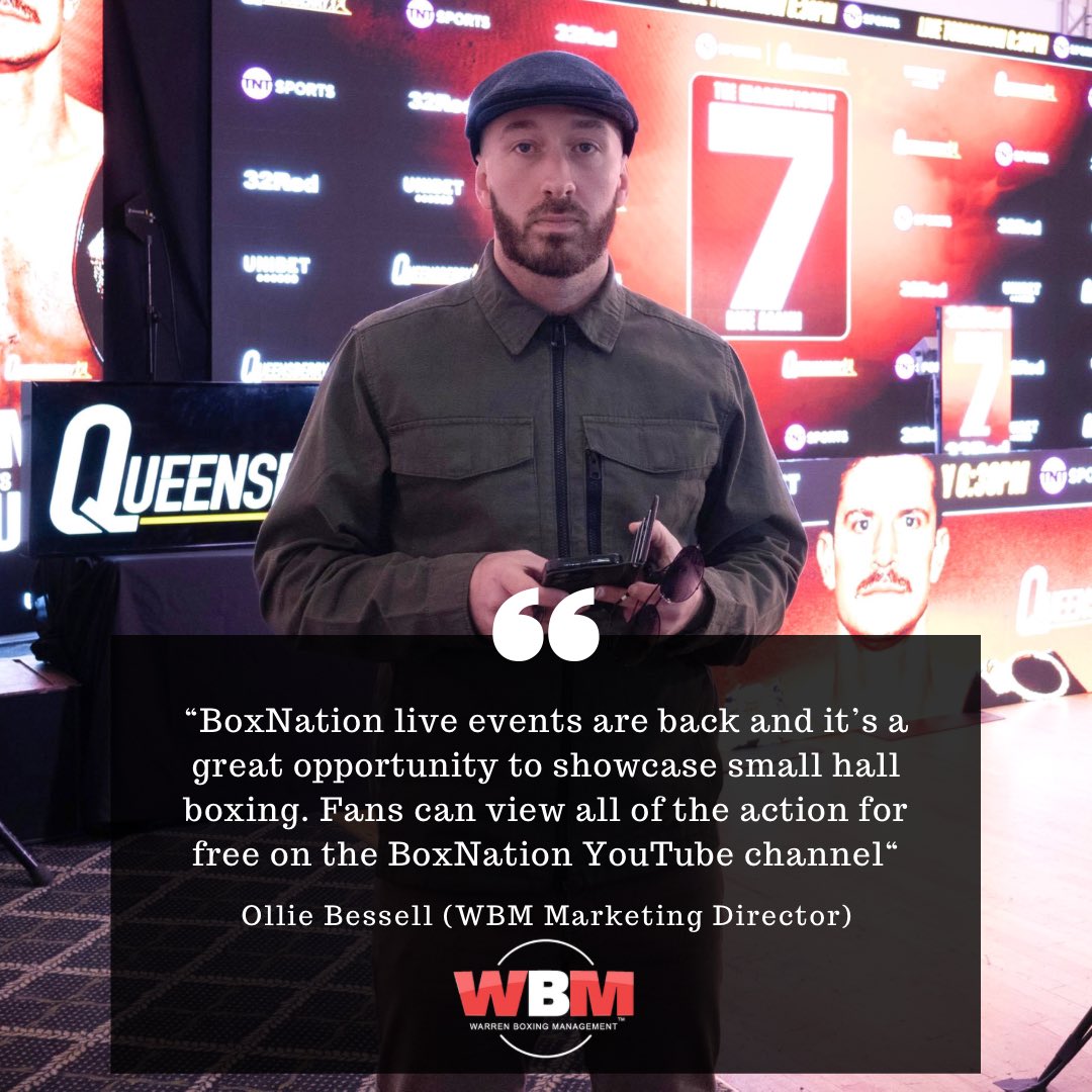 WBoxingM's tweet photo. 𝐖𝐁𝐌 𝐛𝐫𝐢𝐧𝐠𝐢𝐧𝐠 𝐟𝐫𝐞𝐞 𝐭𝐨 𝐯𝐢𝐞𝐰 𝐟𝐢𝐠𝐡𝐭 𝐧𝐢𝐠𝐡𝐭𝐬 𝐭𝐨 𝐁𝐨𝐱𝐍𝐚𝐭𝐢𝐨𝐧 🤝🏻

Warren Boxing Management’s live fight nights on @boxnation_tv will showcase small hall boxing, the stars of tomorrow and will be free to view for fans on BoxNation YouTube 📺 
#wbm https://t.co/DMCvliAJiw