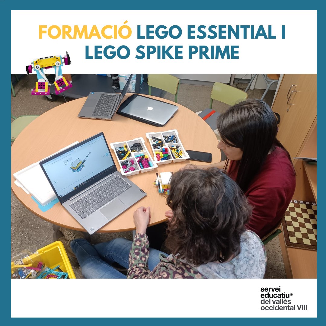Primera sessió de la formació de robòtica dels kits de LEGO realitzada a l'IE Sant Esteve. Explorant les possibilitats d'aprenentatge de la incorporació d'aquests dispositius a les aules. Al juliol obrim una nova edició! #pensamentcomputacional #resolucioproblemes #treballenequip