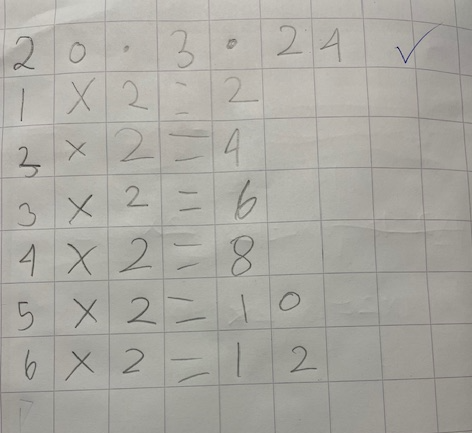 WhitewaysY2's tweet photo. Miss Milner's Maths group have been working hard on their multiplication this week. Look at this neat writing! https://t.co/l2kjjDLC0s
