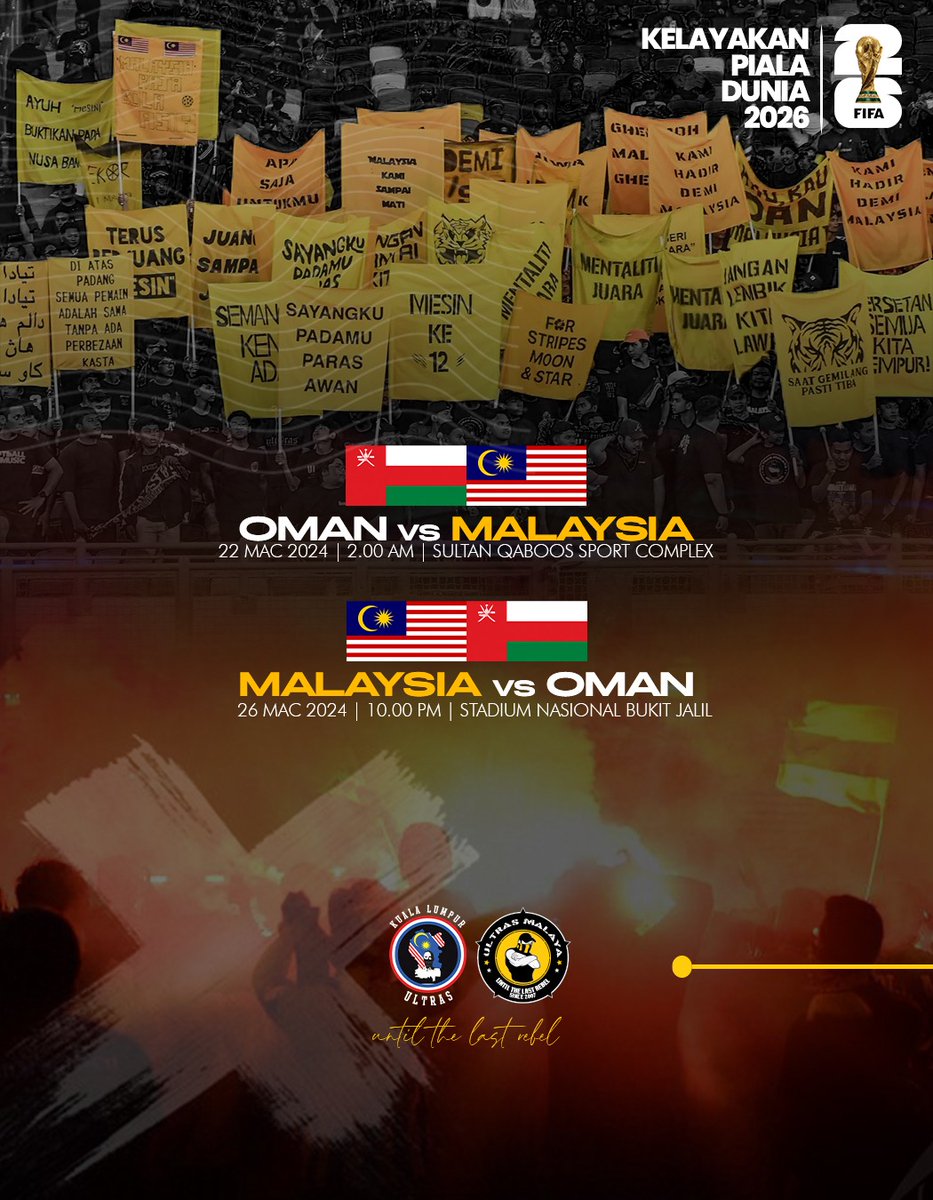 HARI PERLAWANAN !!! Kelayakan Piala Dunia 2026. Malaysia Lawan Oman. Sultan Qaboos Sports Complex. 2Pagi. #DemiMalaysia #UntilTheLastRebel #HarimauMalaya #WCQ2026
