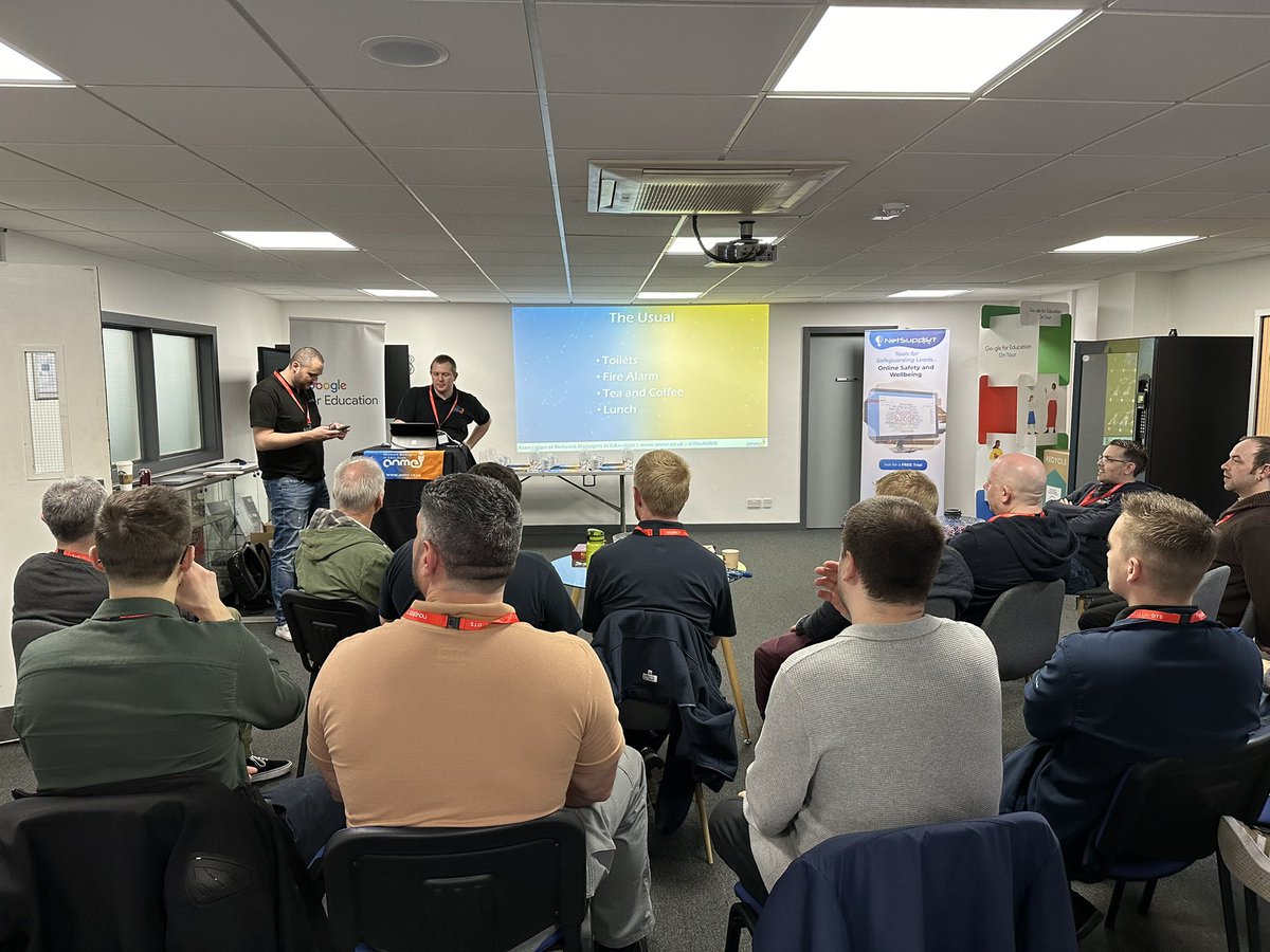 Today Shannon Harris and I are in Portsmouth at the first ANME South East meeting - if you are at the event please come and talk to us about our safeguarding, tech and classroom management solutions. #classroomcloud #theANME #NetSupport