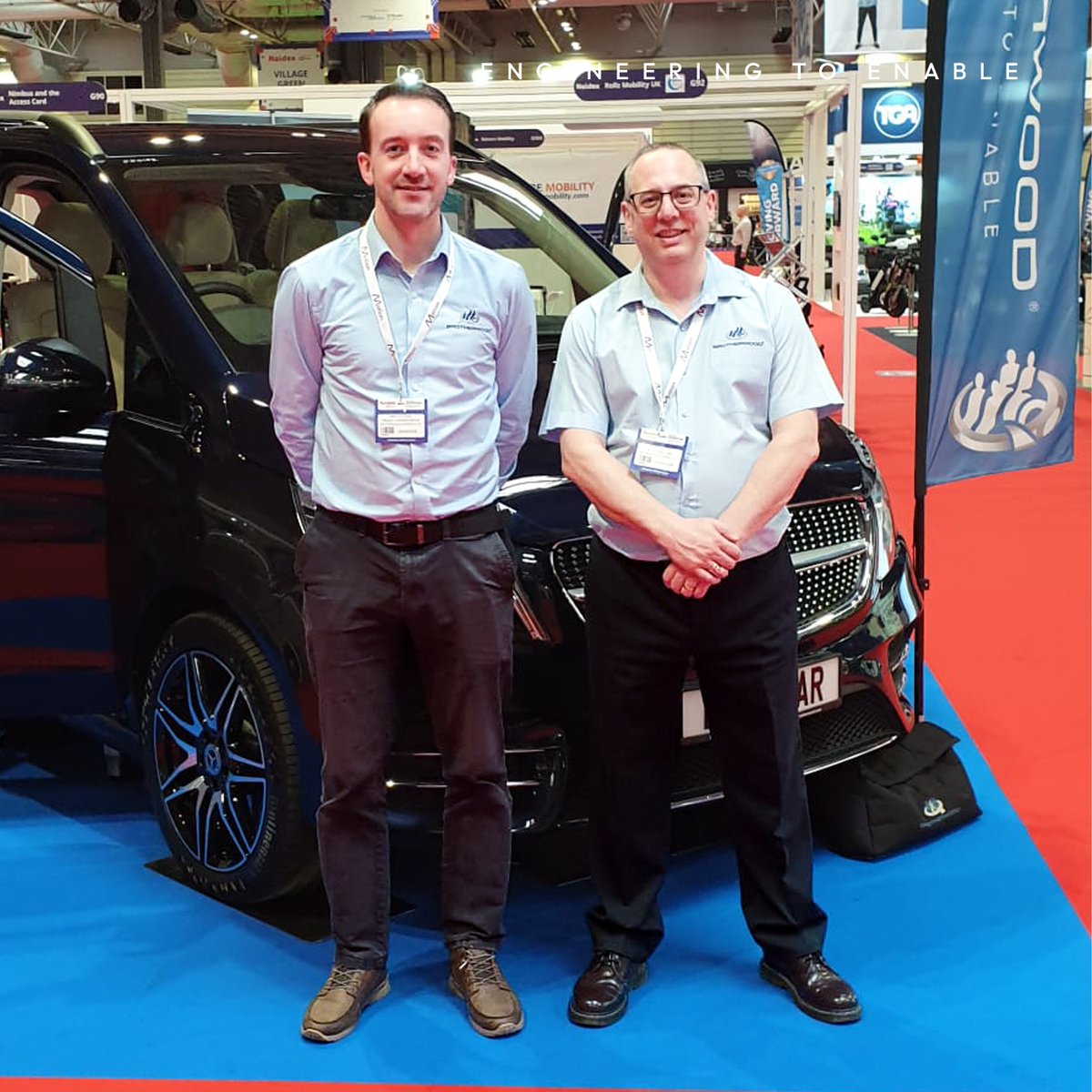 Day 2 at @NaidexShow - let's go! Come and say hello to our friendly team: Martin and Andy are ready to discuss your mobility needs and show you around our amazing Mercedes-Benz V-Class.