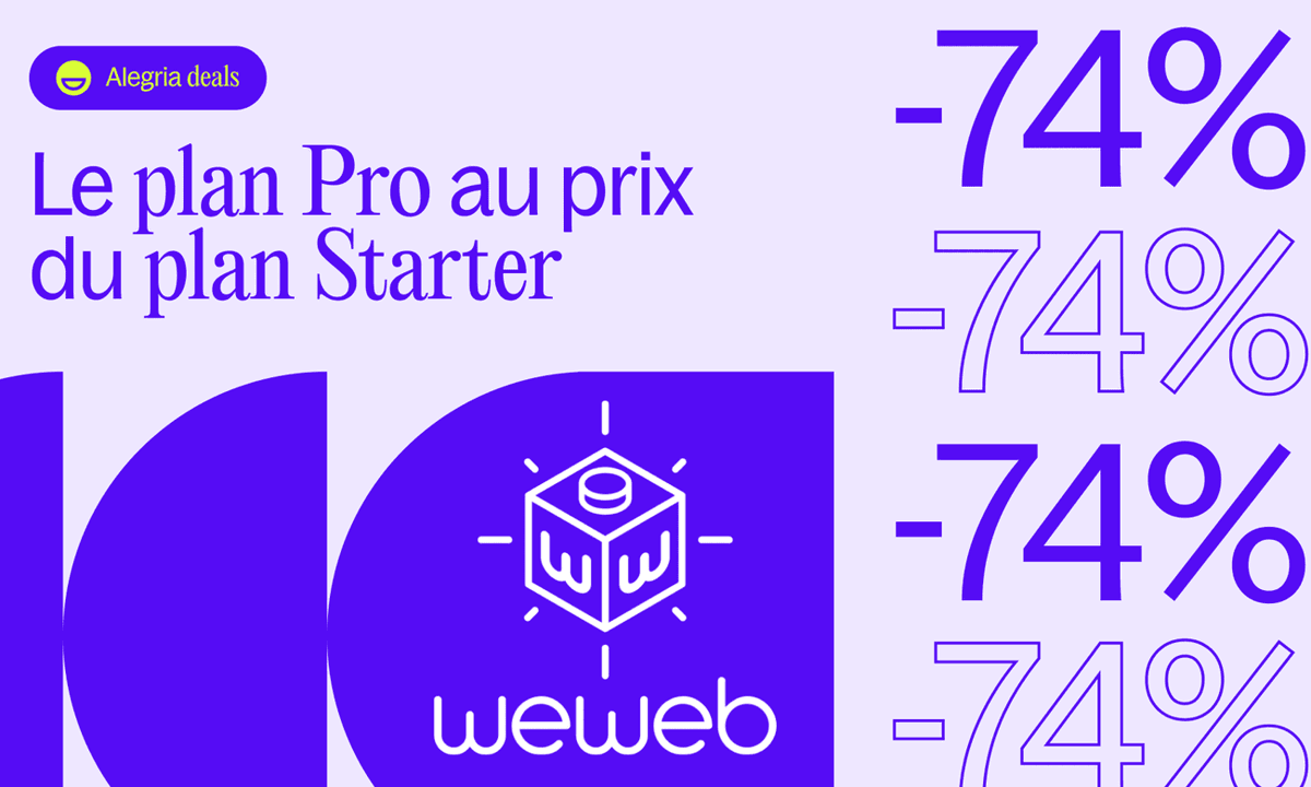 Our live show with WeWeb was a hit!
+270 viewers ❤️‍🔥

And we took the opportunity to announce our first deal, which is live until Tuesday March 26.

IT'S A LIFETIME DEAL.

You get the Scale plan for the price of the Starter plan.

You'll get more info here:
alegria.group/alegria-deals-…