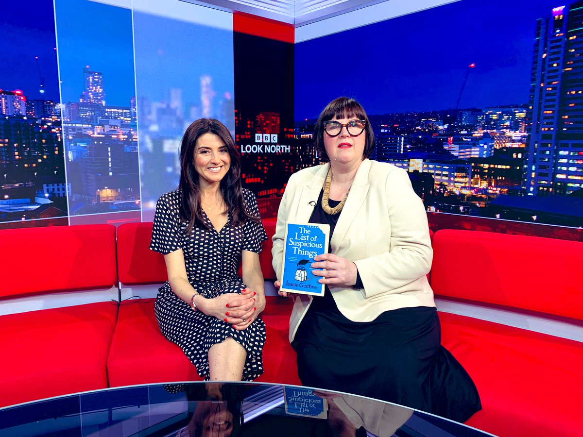 What a fabulous woman … Funny, full of energy & on @TheTimesBooks best sellers list with her debut novel! She left her job in HR & took the plunge to write- admire her bravery & self belief.. Jenni’s Yorkshire warmth bounces off every page. @jennieg_author @BBCLookNorth